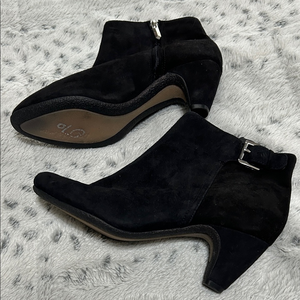Sam Edelman Black Suede Ankle Booties